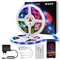 Tiras LED 10M Bluetooth- Music Sync Tira de luz LED RGB que cambia de color a prueba de agua [Clase de eficiencia…